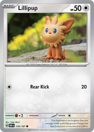 Lillipup 170/197 - Non Holo, SV Obsidian Flames