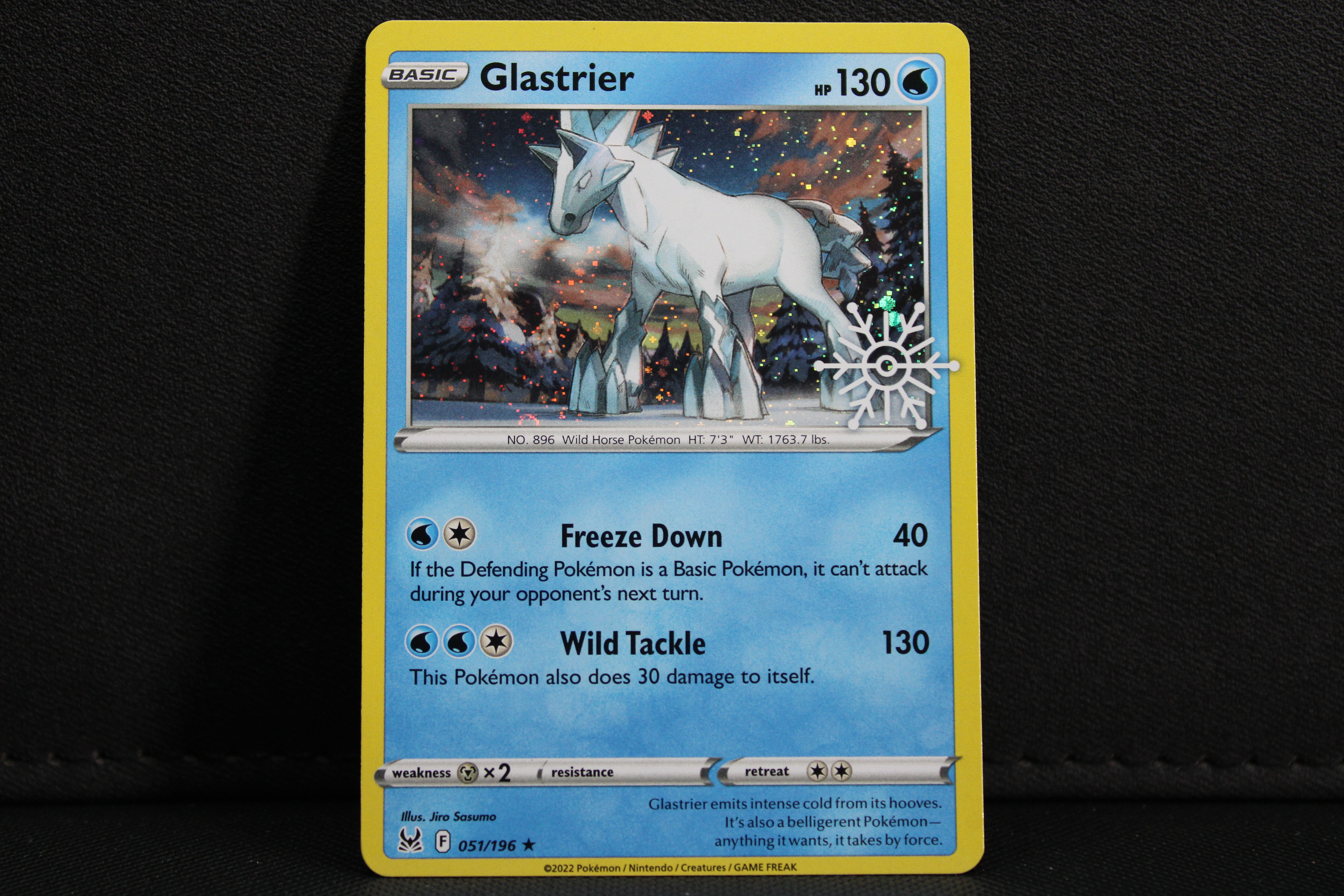 Glastrier 051/196 - Cosmo Holo (Snowflake Stamp), SWSH Lost Origin
