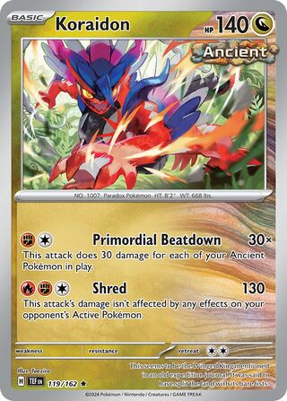 Koraidon 119/162 - Non Holo, SV Temporal Forces