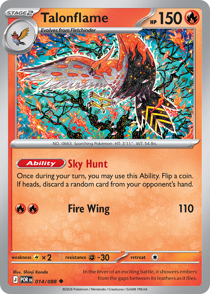 Talonflame 014/088 - Non Holo, ME Perfect Order