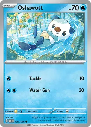 Oshawott 021/086 - Non Holo, SV White Flare