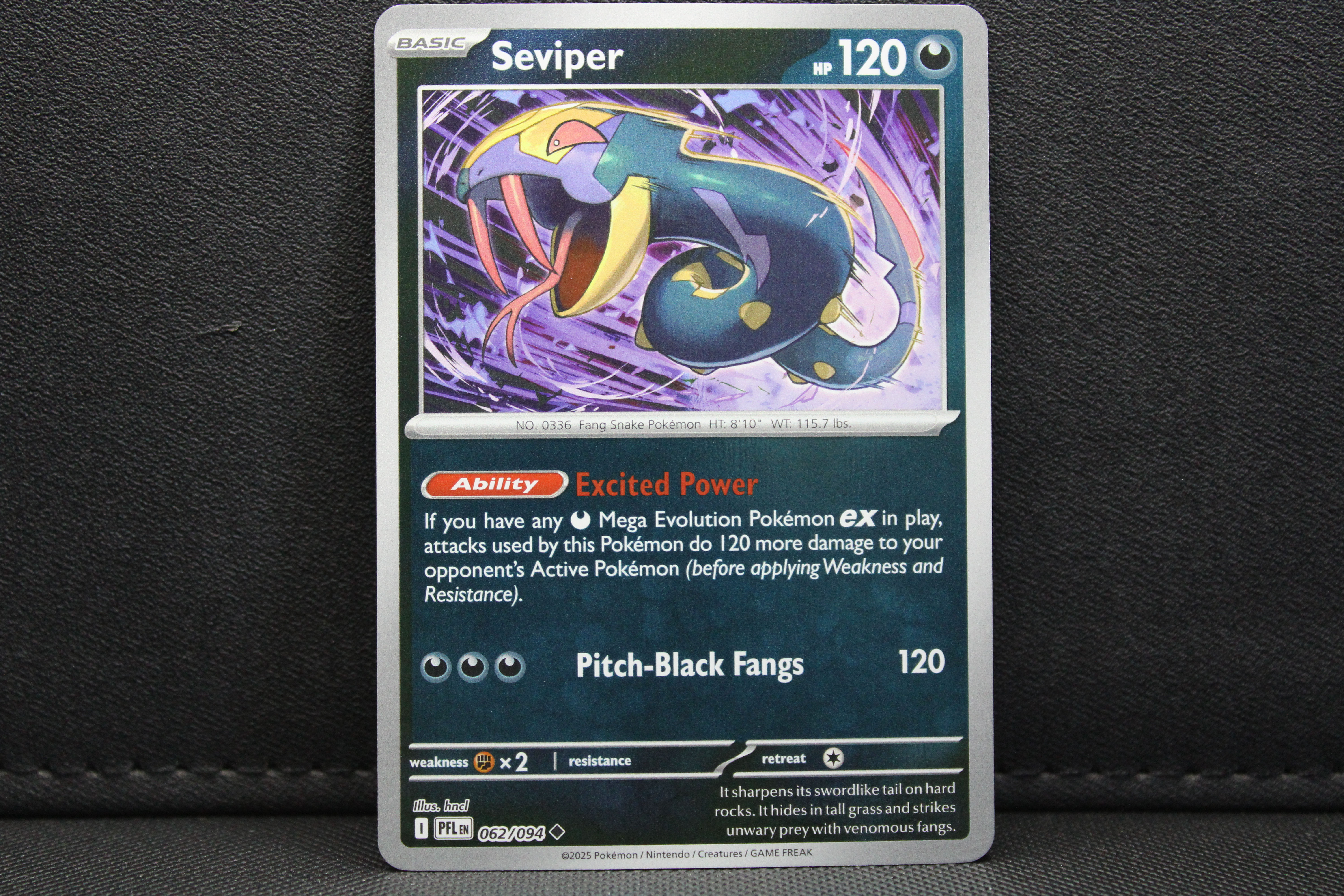 Seviper 062/094 - Reverse Holo, ME Phantasmal Flames