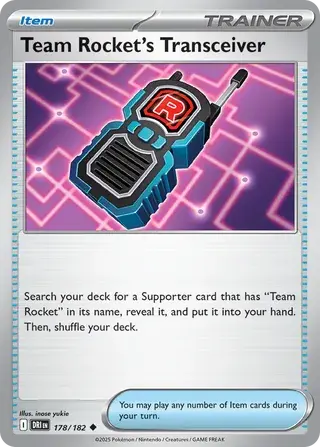 Team Rocket's Transceiver 178/182 - Trainer Non Holo, SV Destined Rivals