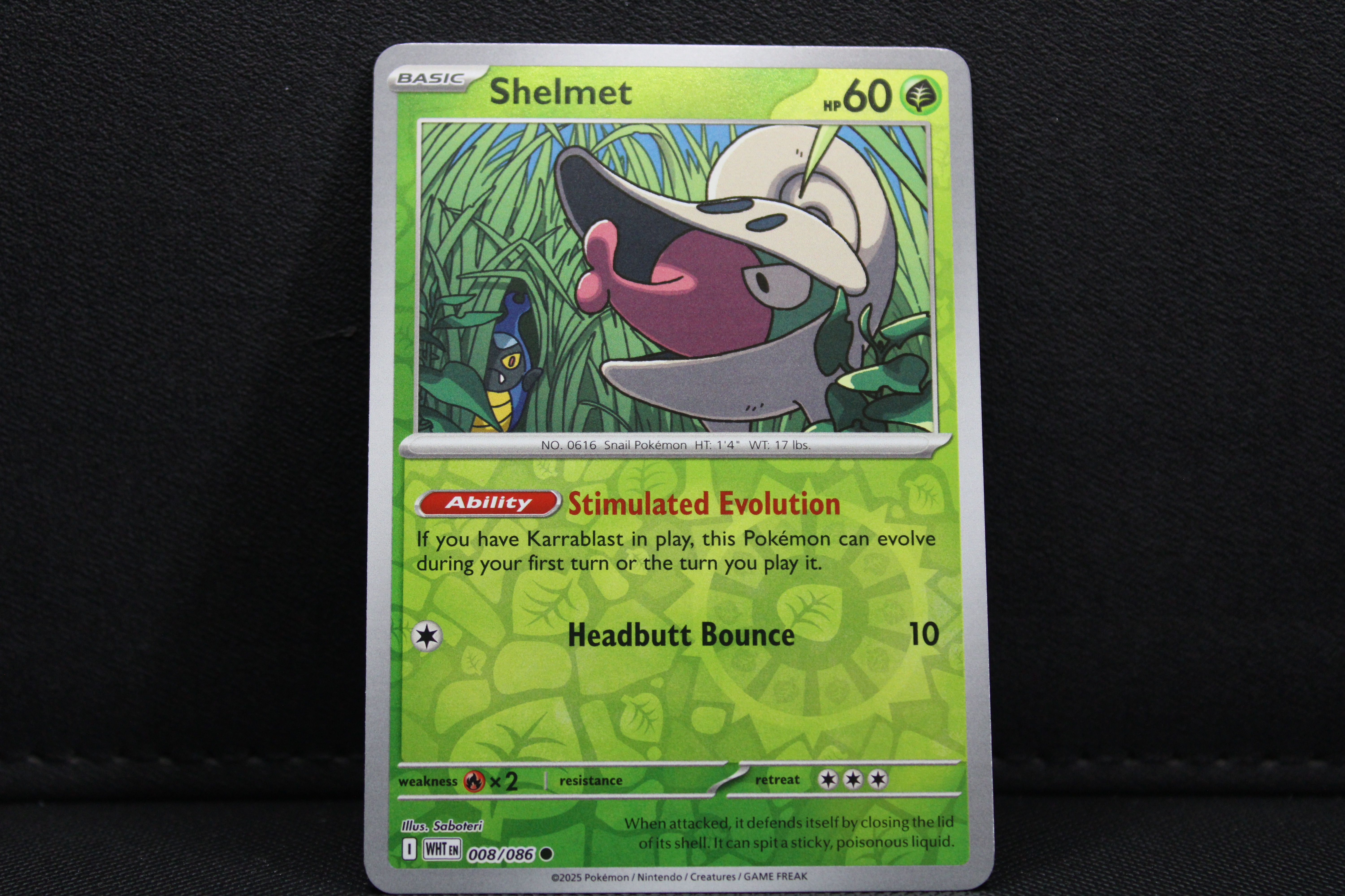 Shelmet 008/086 - Reverse Holo, SV White Flare