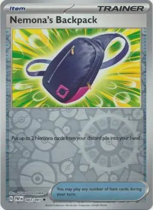 Nemona's Backpack 083/091 - Trainer Reverse Holo, SV Paldean Fates