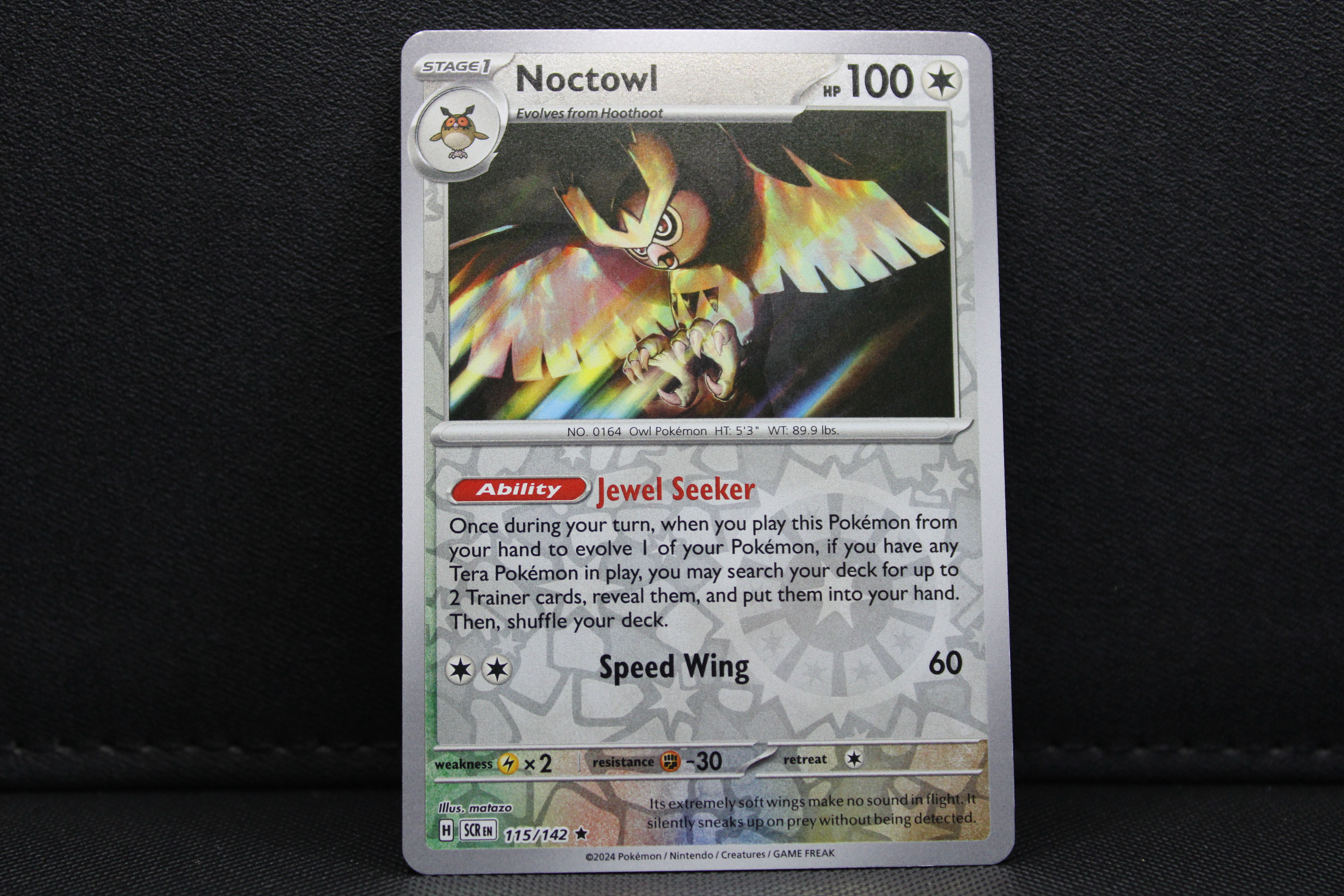 Noctowl 115/142 - Reverse Holo, SV Stellar Crown