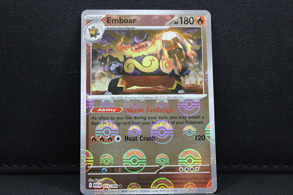 Thumbnail: Emboar 013/086 - Reverse Holo (Pokeball), SV White Flare