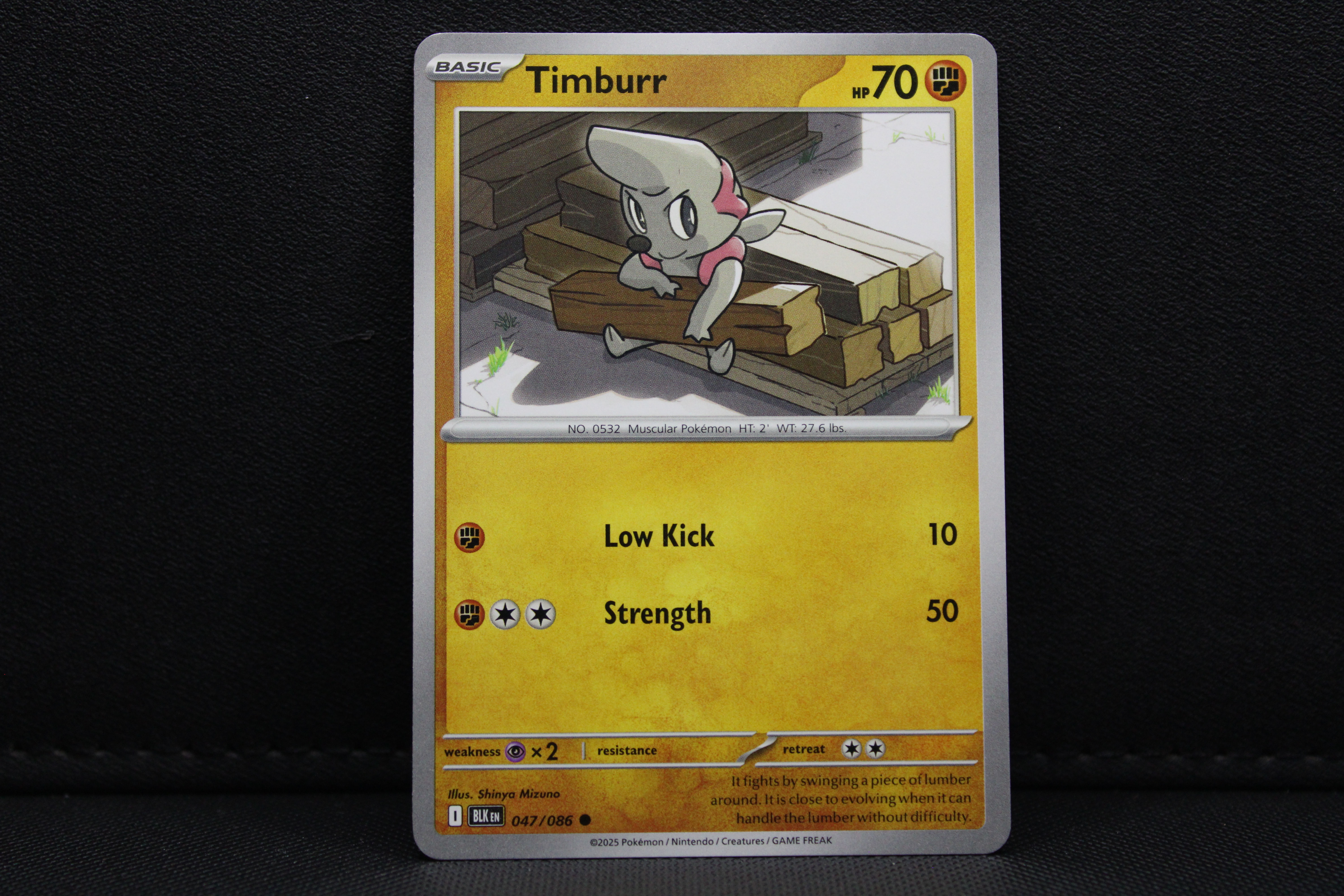 Timburr 047/086 - Non Holo, SV Black Bolt