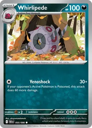 Whirlipede 055/086 - Non Holo, SV Black Bolt