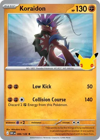 Koraidon 086/128 - Holo, 30th Celebrations