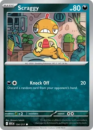Scraggy 134/217 - Non Holo, ME Ascended Heroes
