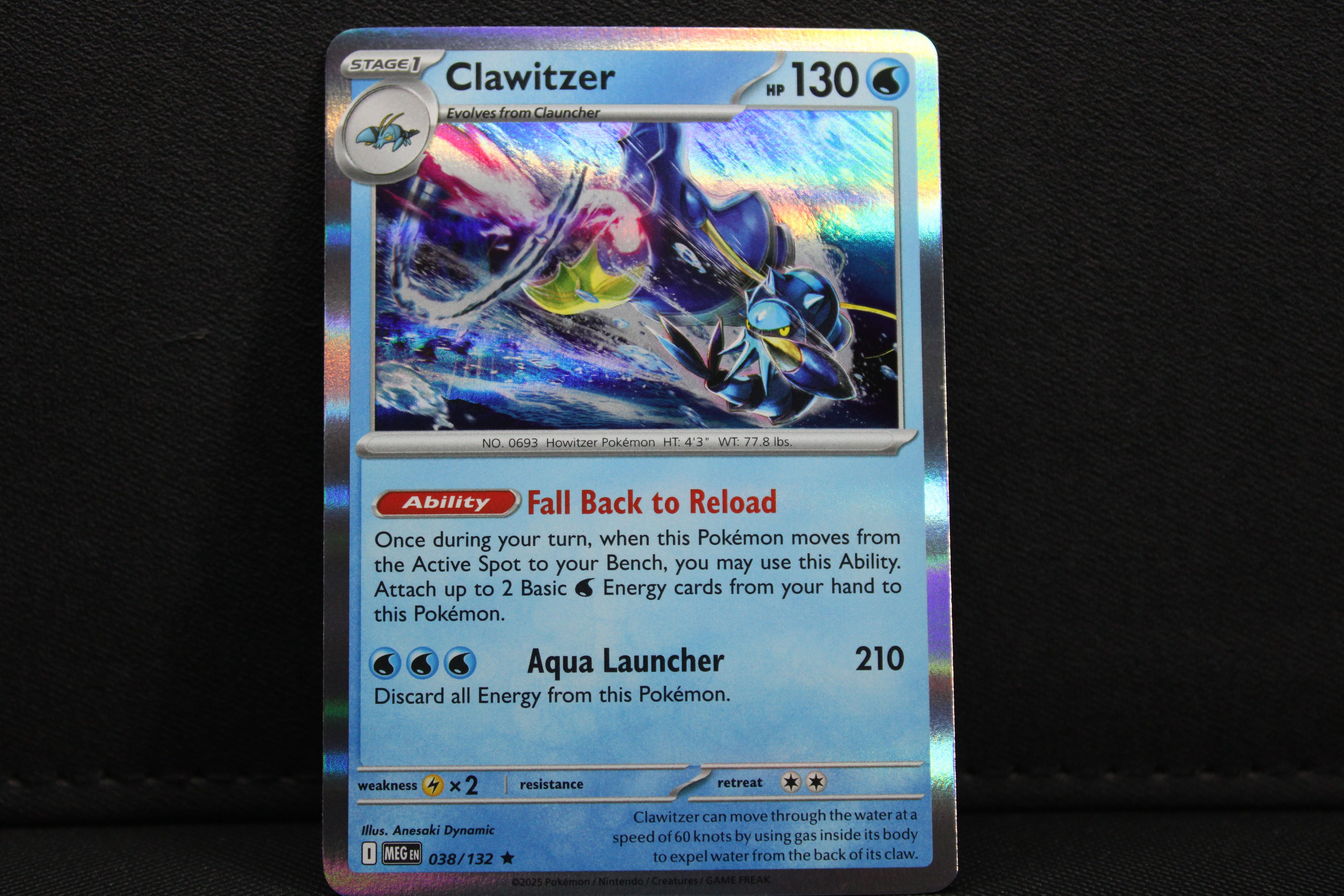 Clawitzer 038/132 - Holo, ME Mega Evolutions