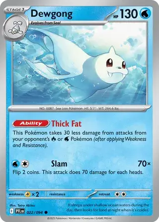 Dewgong 022/094 - Non Holo, ME Phantasmal Flames