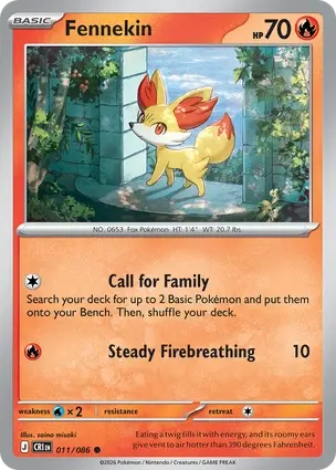 Fennekin 011/086 - Non Holo, ME Chaos Rising