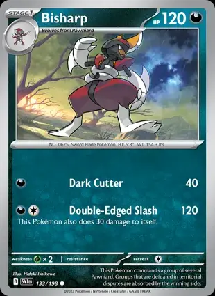 Bisharp 133/198 - Non Holo, SV Scarlet & Violet