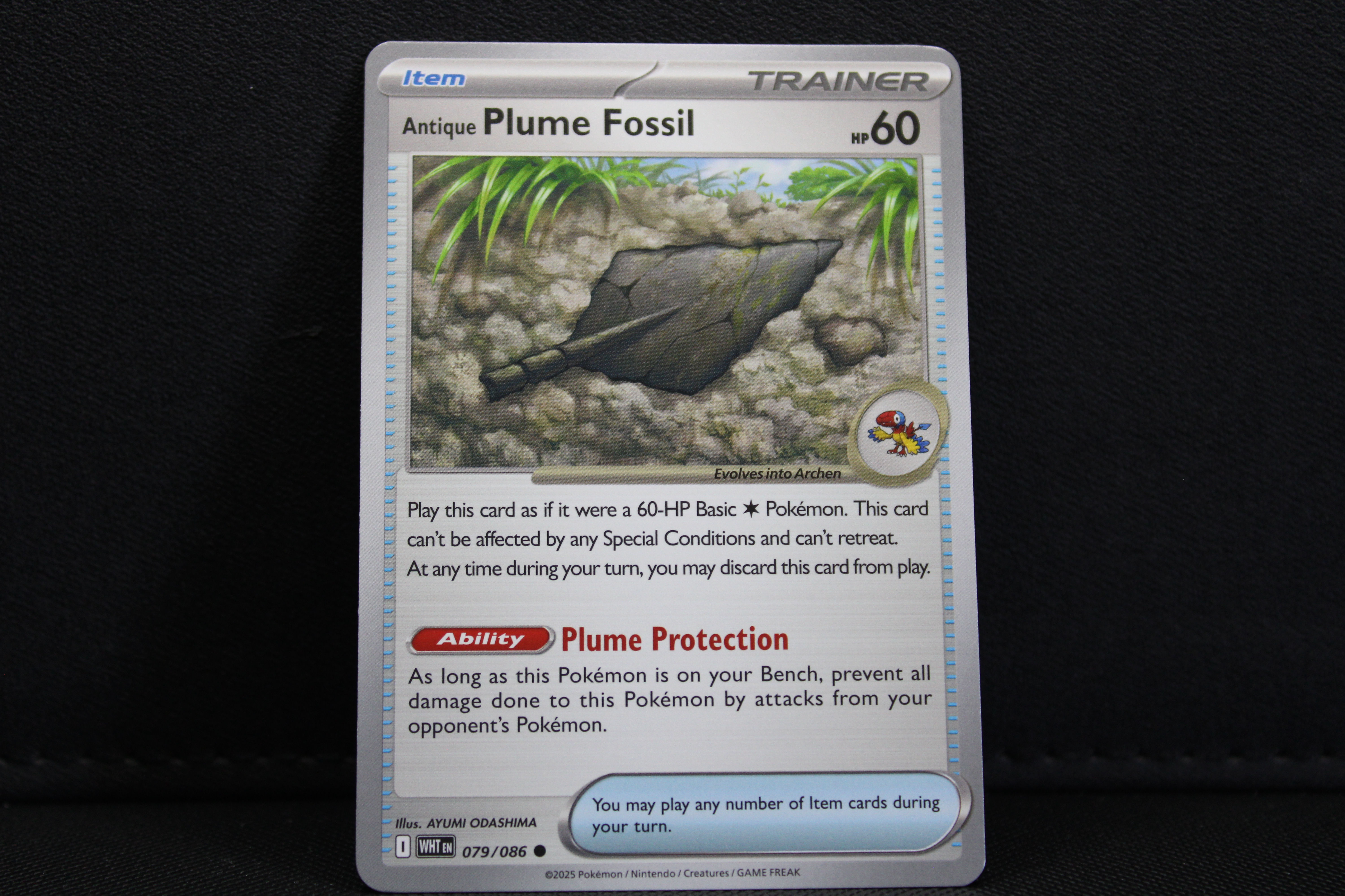 Antique Plume Fossil 079/086 - Trainer Non Holo, SV White Flare
