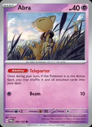 Abra 080/167 - Non Holo, SV Twilight Masquerade