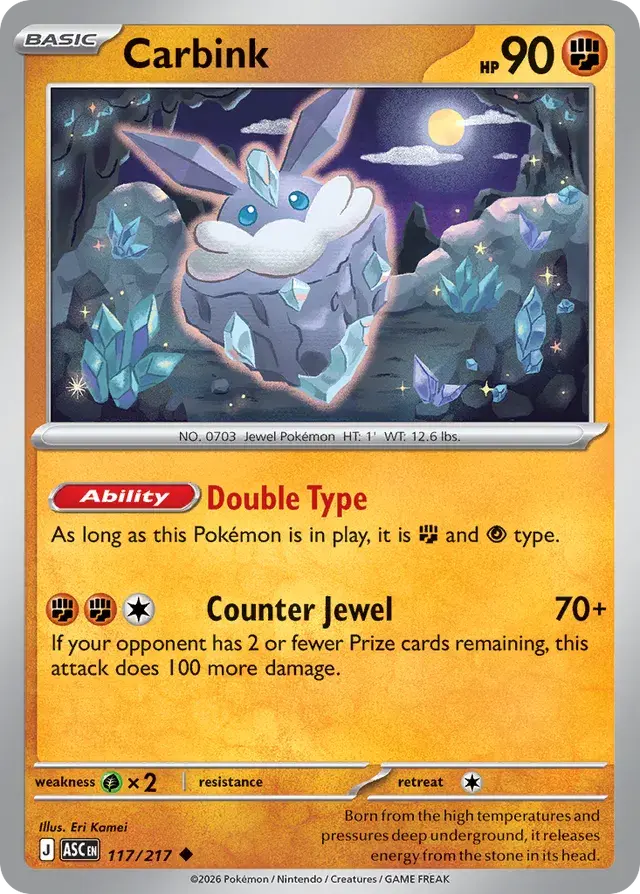 Carbink 117/217 - Non Holo, ME Ascended Heroes