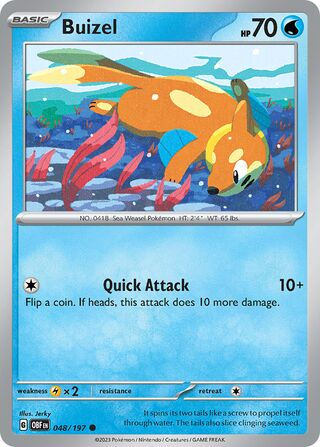 Buizel 048/197 - Non Holo, SV Obsidian Flames