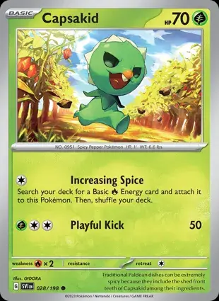 Capsakid 028/198 - Non Holo, SV Scarlet & Violet