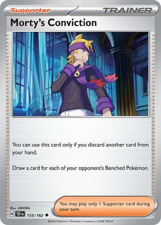 Morty's Conviction 155/162 - Trainer Non Holo, SV Temporal Forces