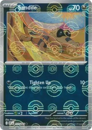 Sandile 057/086 - Reverse Holo (Pokeball), SV Black Bolt