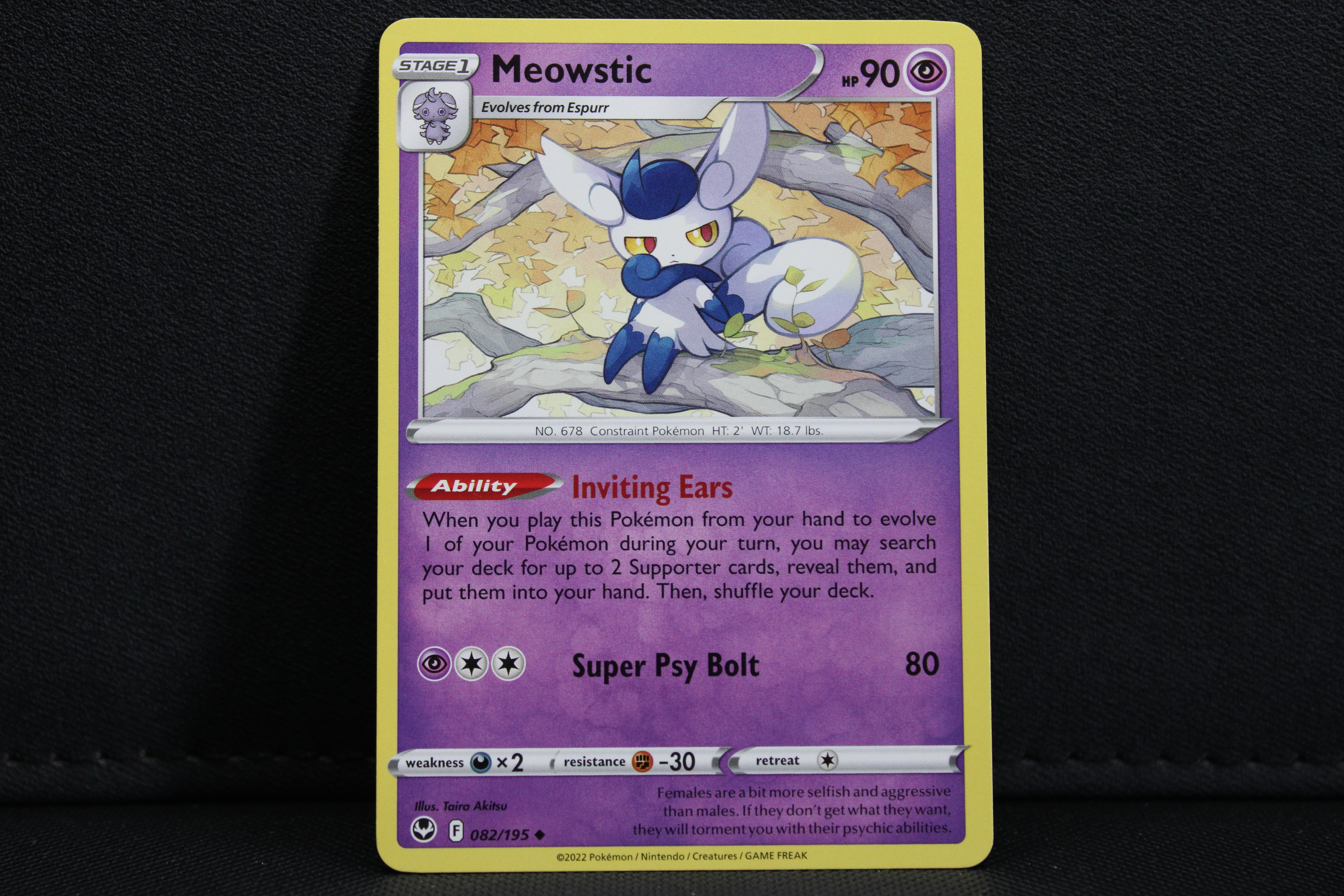 Meowstic 082/195 - Non Holo, SWSH Silver Tempest