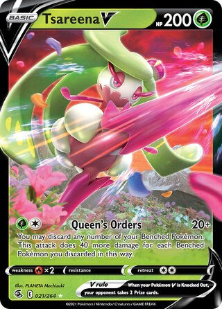 Tsareena V 021/264 - Holo (Full Art), SWSH Fusion Strike
