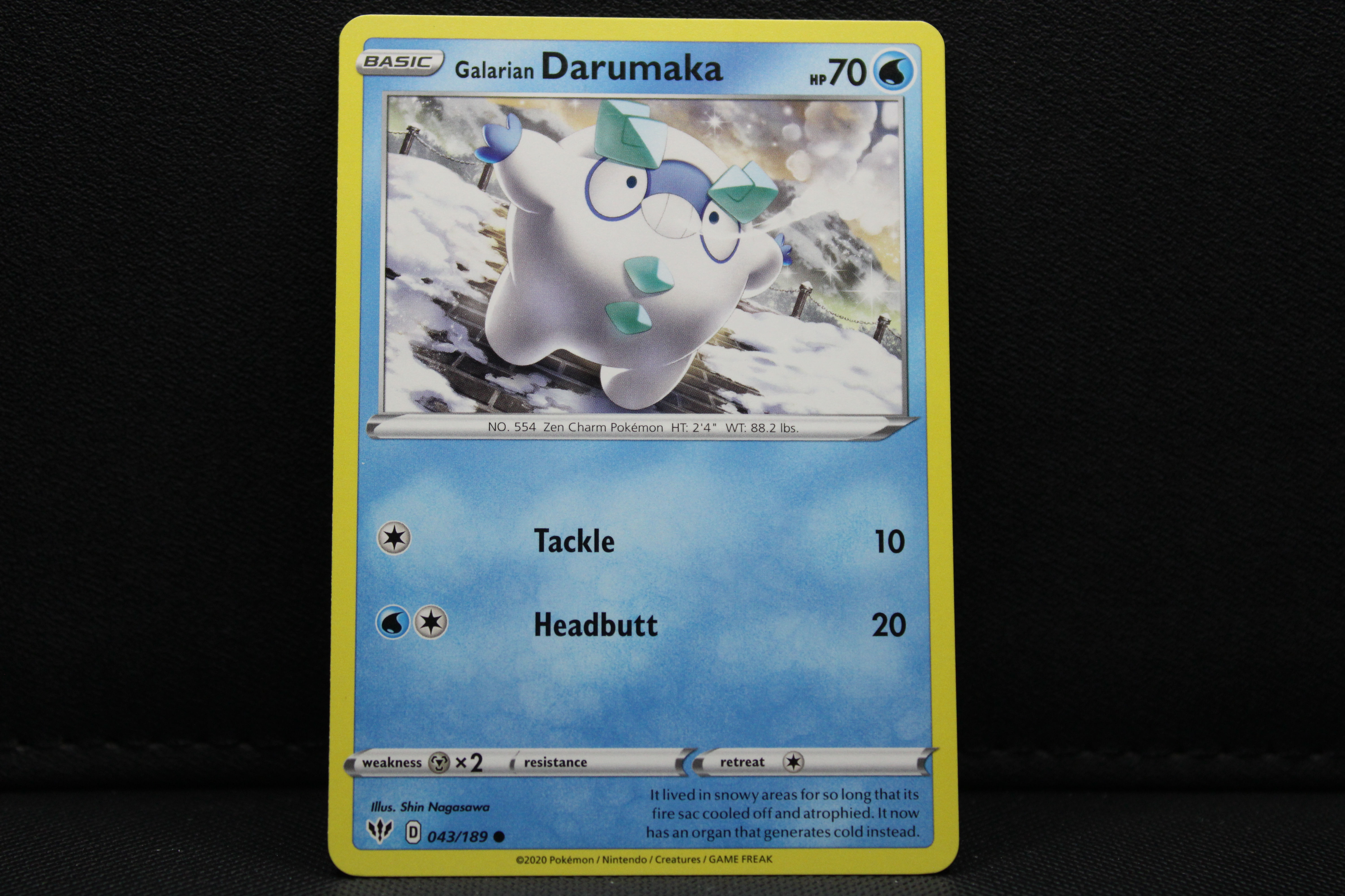 Galarian Darumaka 043/189 - Non Holo, SWSH Darkness Ablaze