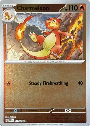 Charmeleon 012/094 - Reverse Holo, ME Phantasmal Flames