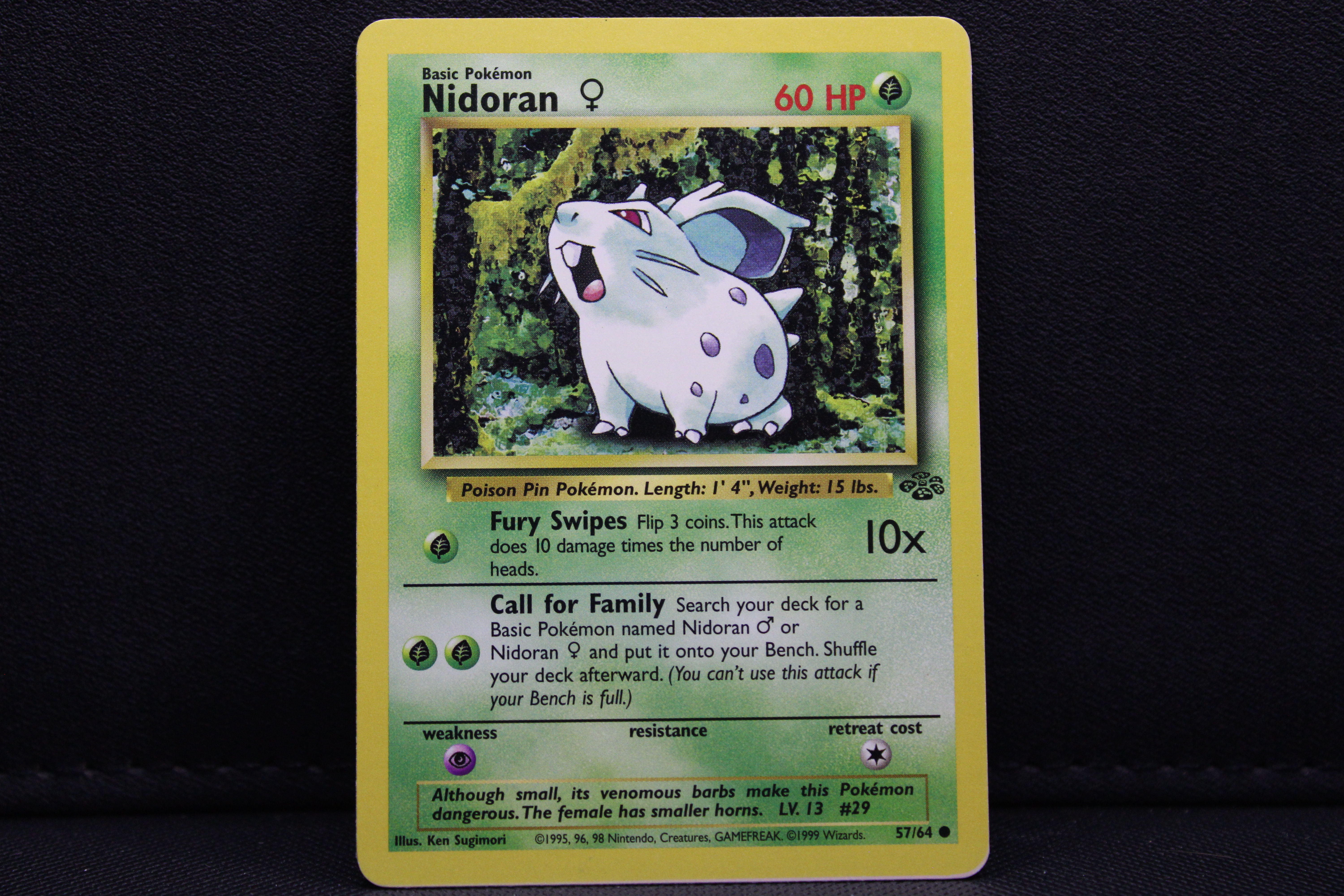 Nidoran 57/64 - Non Holo, 1999 Jungle