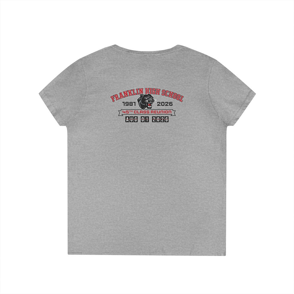 Thumbnail: FHS Class of 1981 Reunion - Ladies' Cotton V-NeckT-Shirt