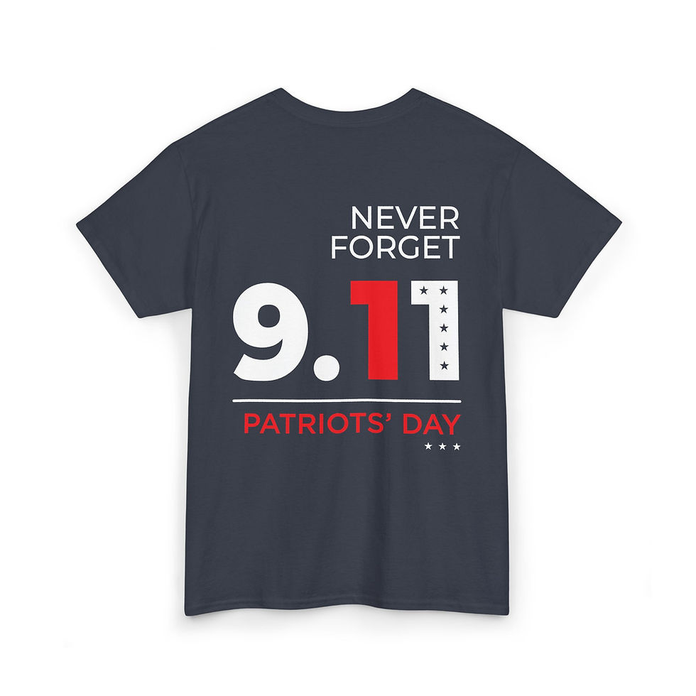 Thumbnail: Never Forget, 911 Coordinates - Unisex Heavy Cotton Tee