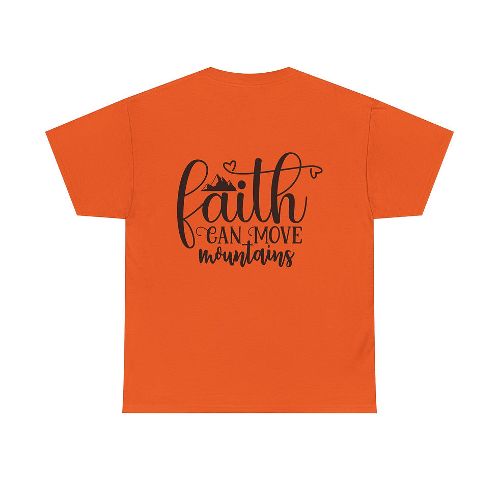 Thumbnail: Faith Can Move Mountains - Unisex Heavy Cotton Tee