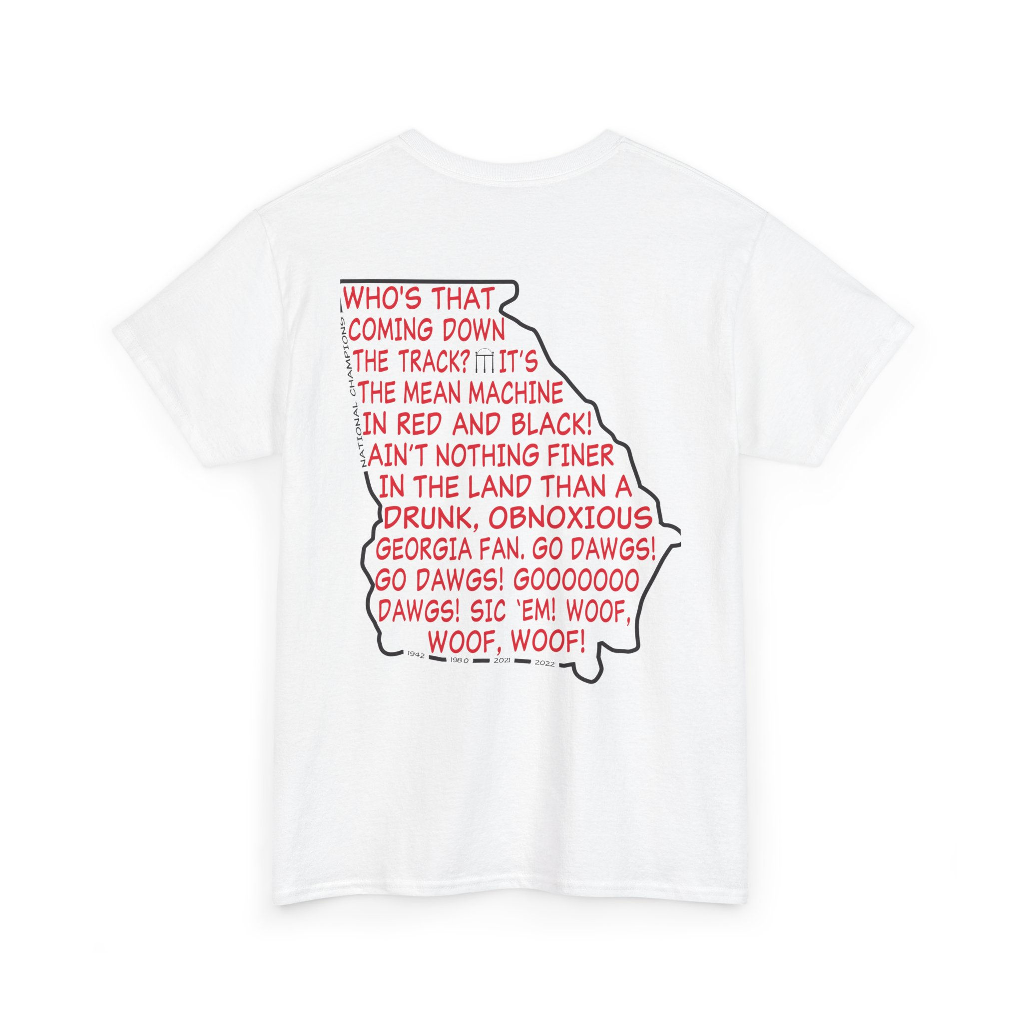 UGA Who's That Coming Down The Tracks - Unisex Heavy Cotton Tee