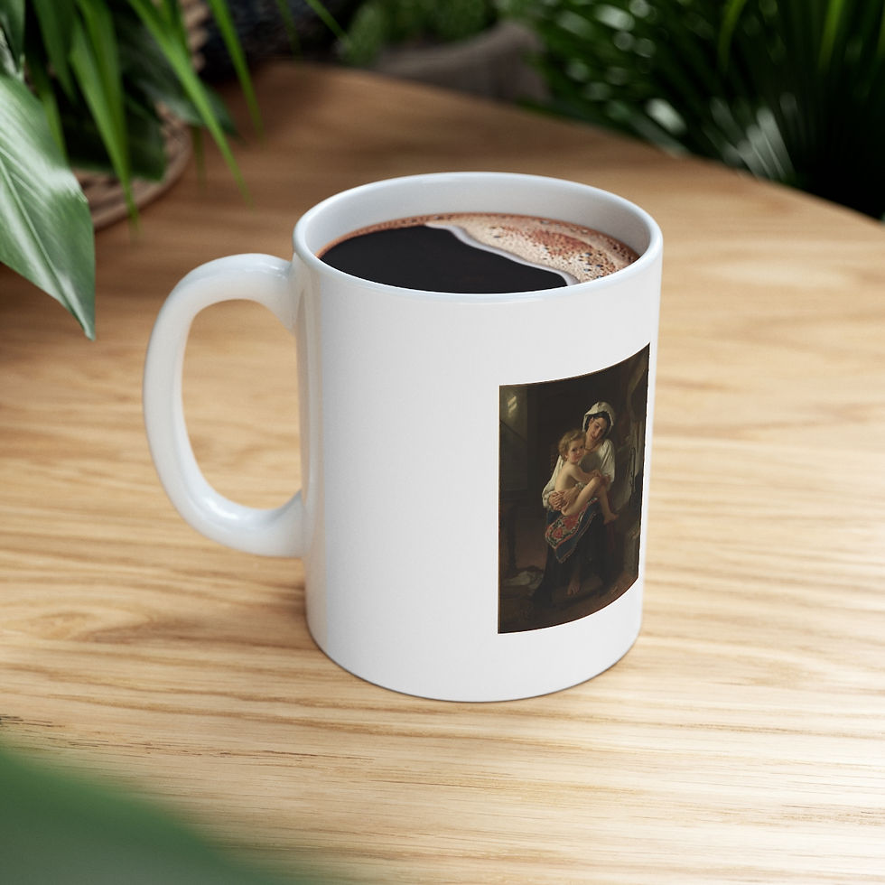 Thumbnail: Mother and Son by William Bouguereau  on Ceramic Mug 11oz