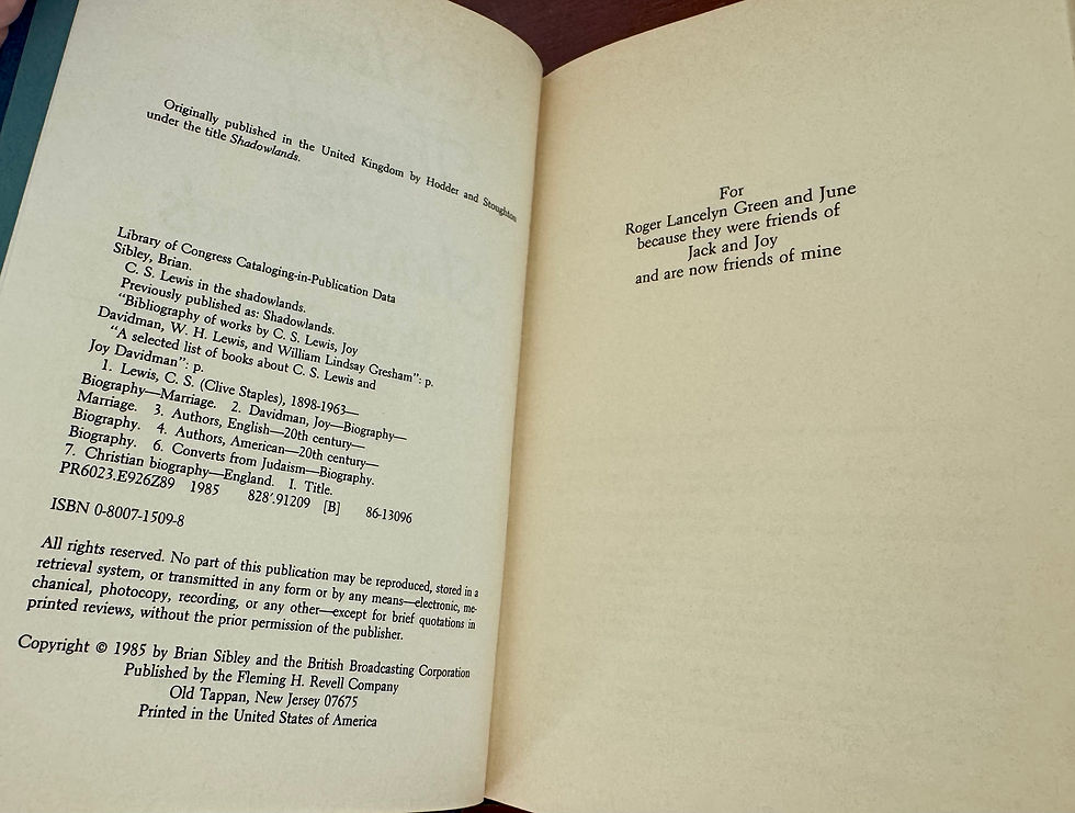 Thumbnail: 1980’s C.S. Lewis Through The Shadowlands by Brian Sibley