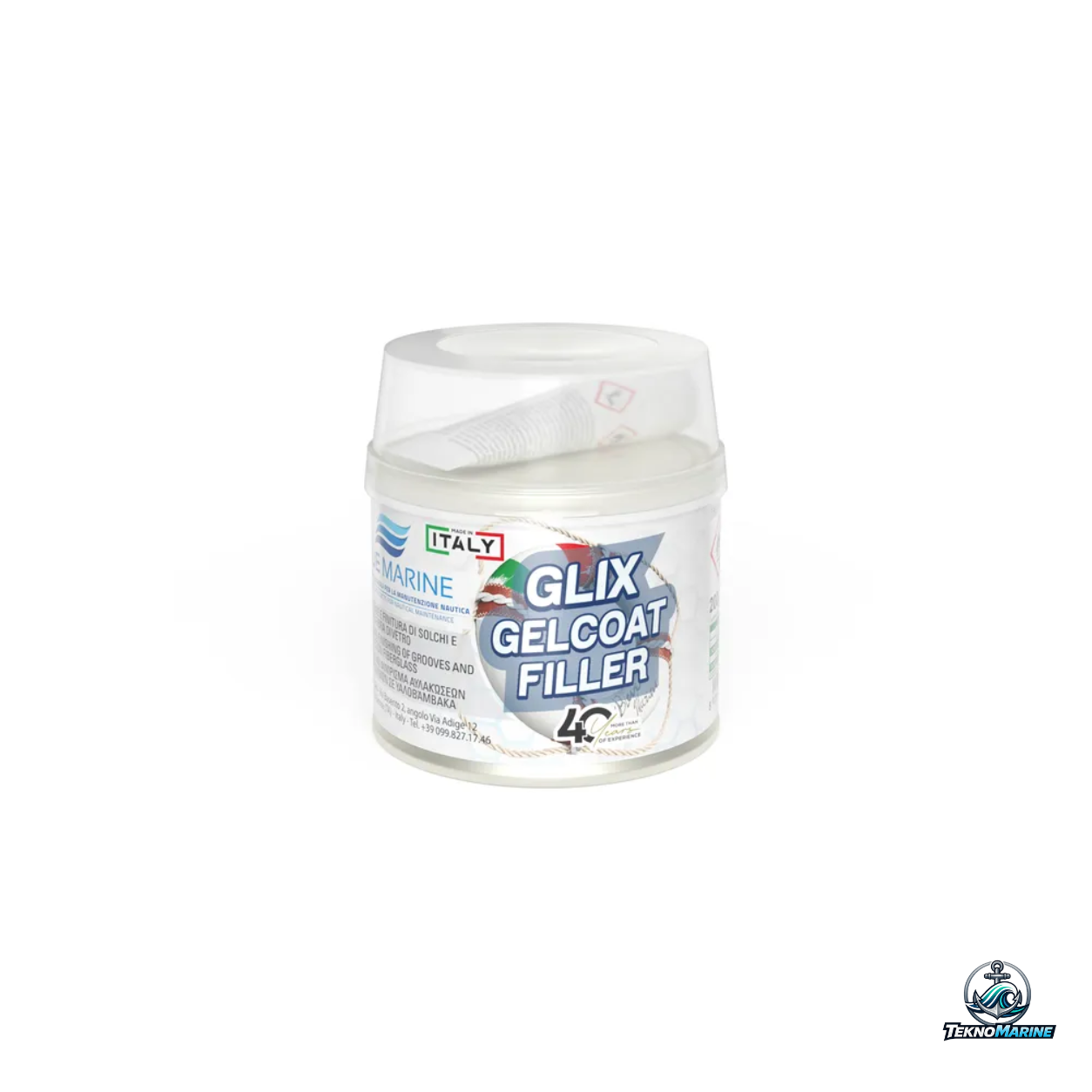 immagine Glix Gelcoat Filler Blue Marine stucco per riparazioni VTR