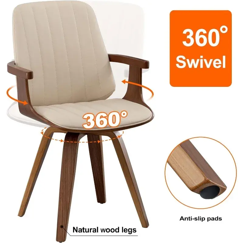 Thumbnail: Vintage Swivel Chair - Set of 2
