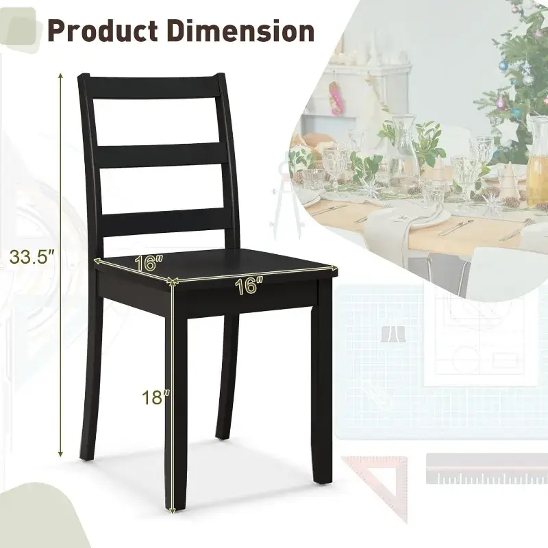 Thumbnail: Classic Farmhouse Chairs Set of 4