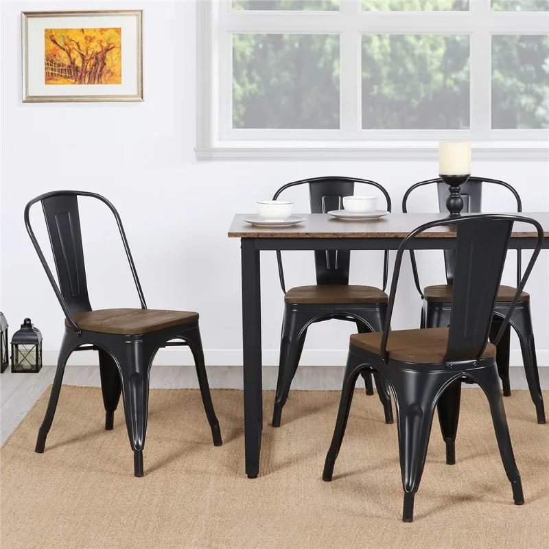 Black Metal Farmhouse Chairs