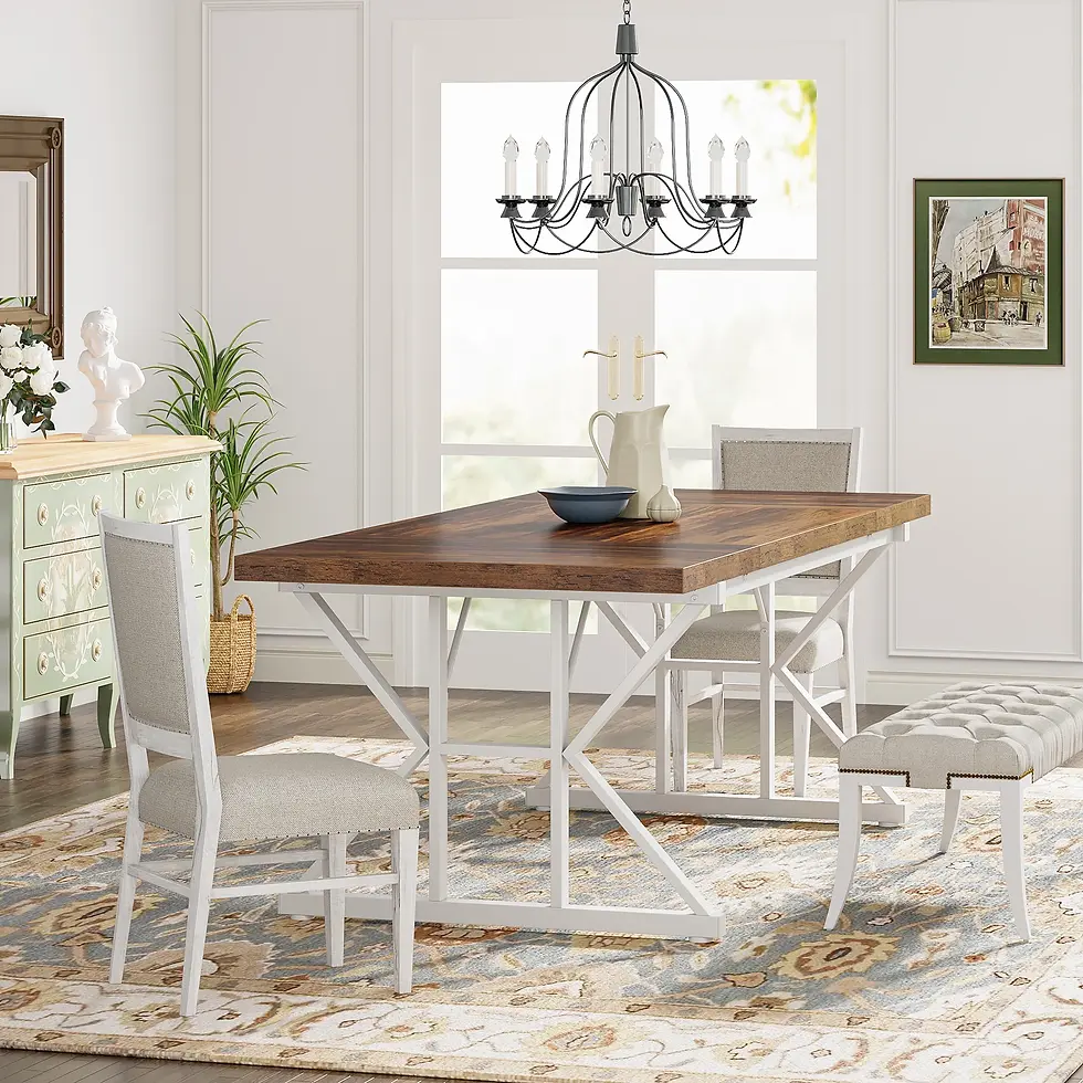 Thumbnail: Metal Base Trestle Base Table