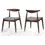 Thumbnail: Set of 2 - Walnut Round Back Chair