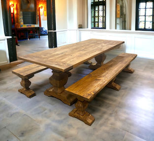 The Bella Table Custom Farmhouse Table Saw & Dust Woodworks Knoxville, TN