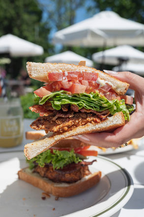 BLT with fried chicken