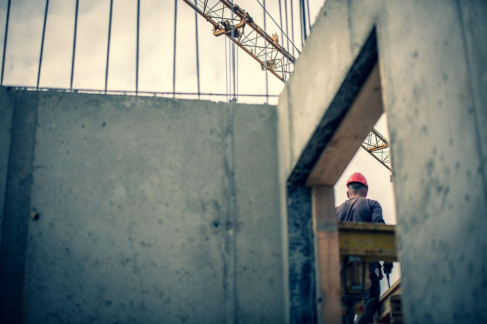 Construction worker at a construction site