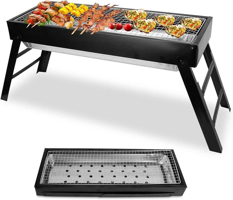 Portable Charcoal Grill for Camping with Stainless Steel Net