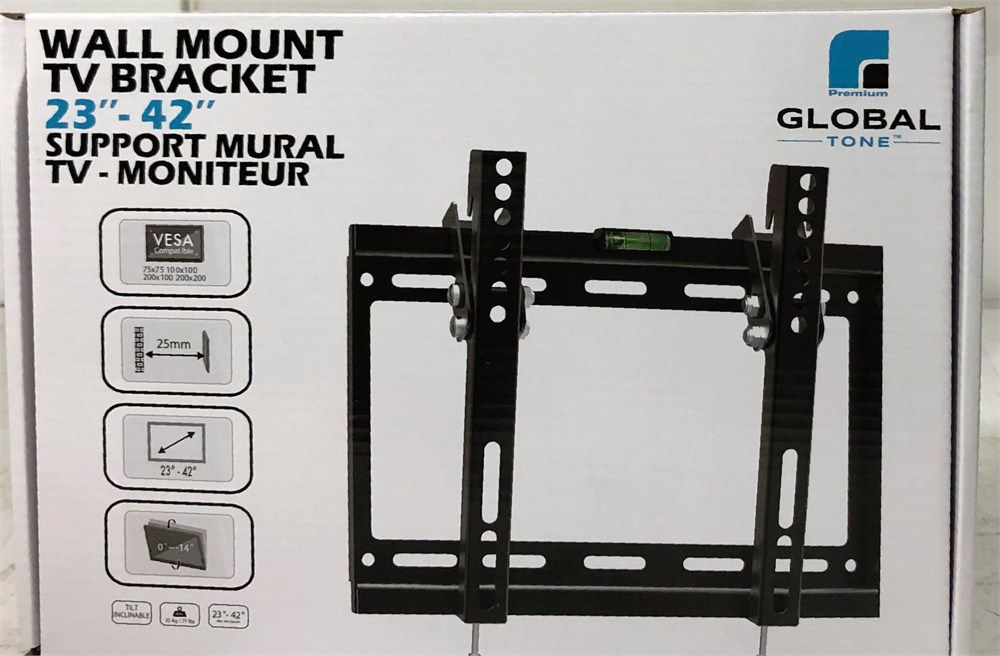 Global Tone Tilting Wall Mount For LCD LED 23" To 42" Flat Panel TVs