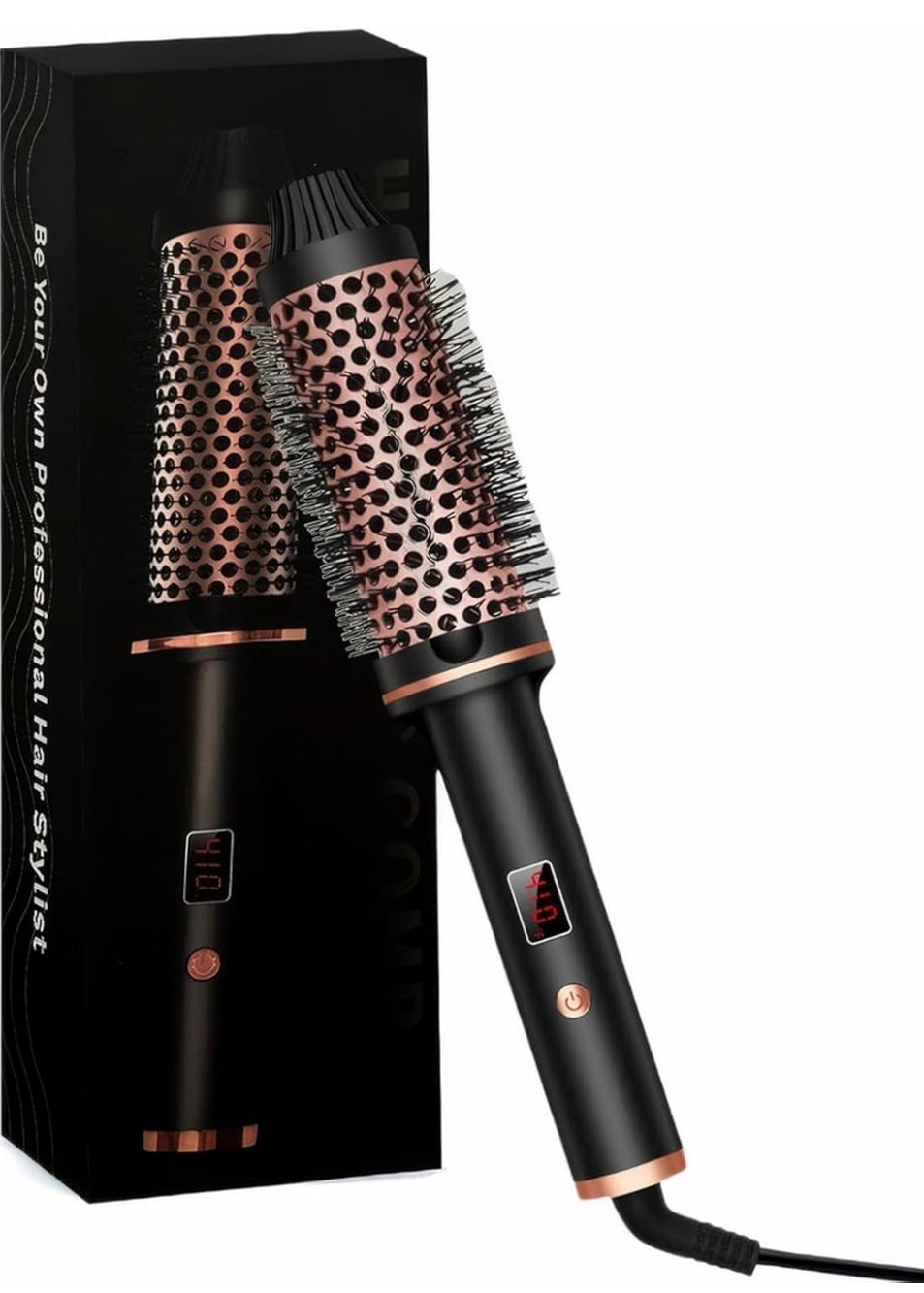 Loeflivg 1.25" Ceramic Tourmaline Ionic Curling Brush