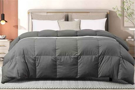 Beautyrest Microfiber Feather & Down All Season Comforter, Grey - King